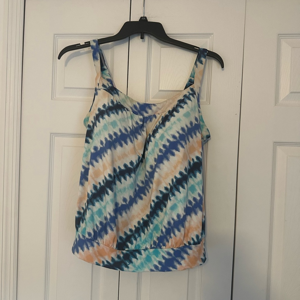 Lands End blouson tankini top